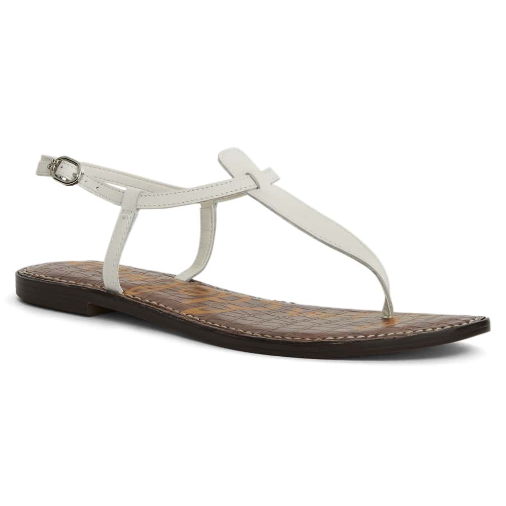 Gigi Sandal in Bright White  Leather