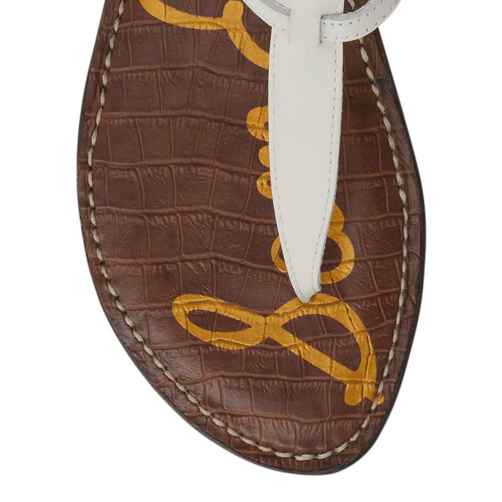 Gigi Sandal in Bright White  Leather