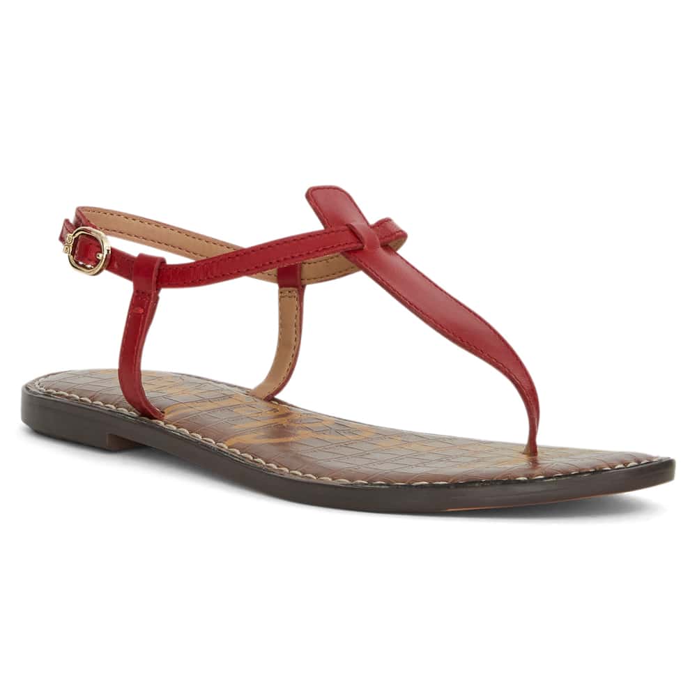Gigi Sandal in Summer Red Glove Leather