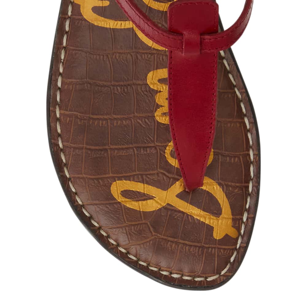 Gigi Sandal in Summer Red Glove Leather