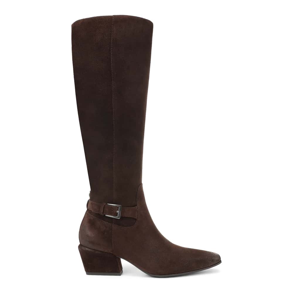 Haisley Boot in Espresso Bean Suede Suede