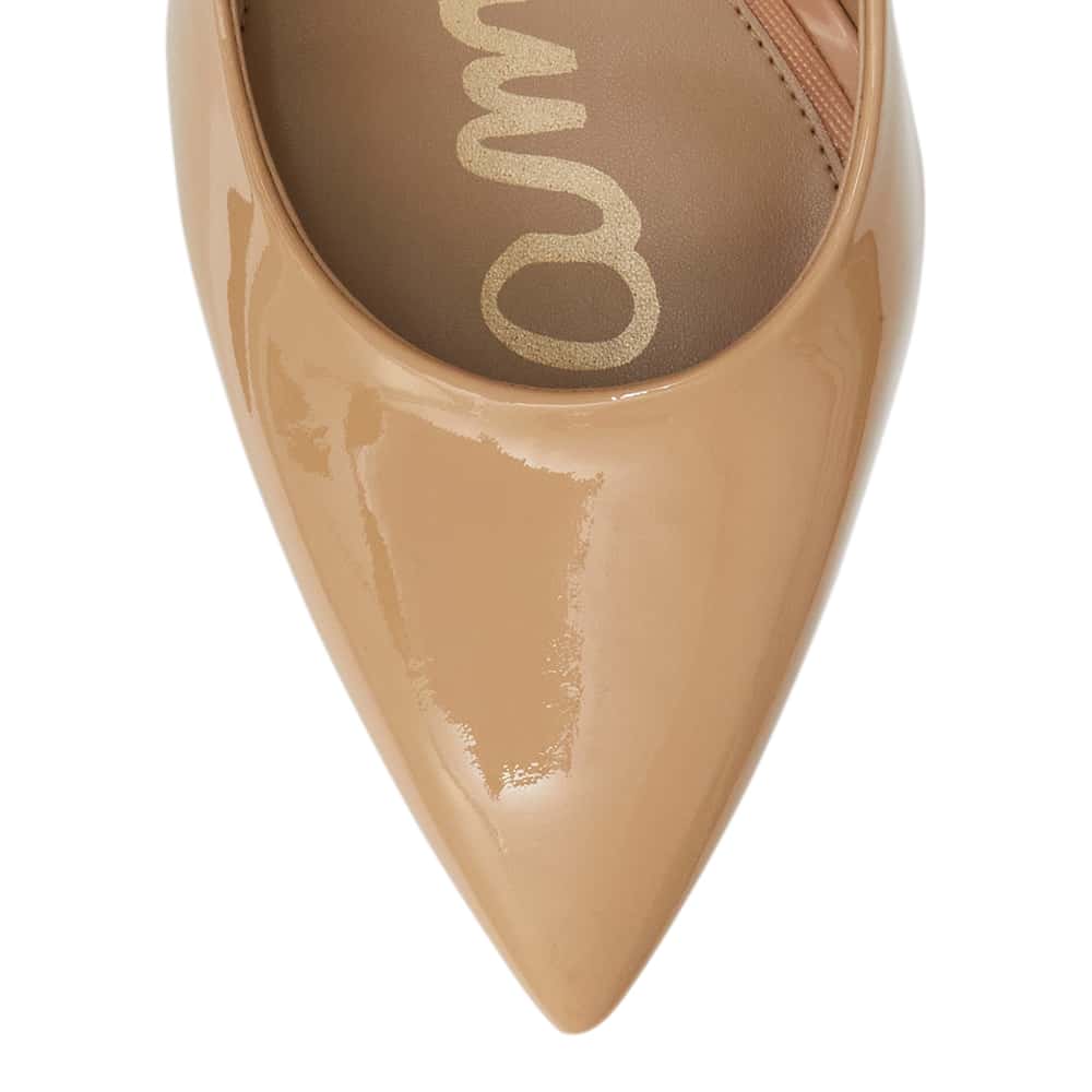 Hazel Heel in Beige Blush Patent Patent