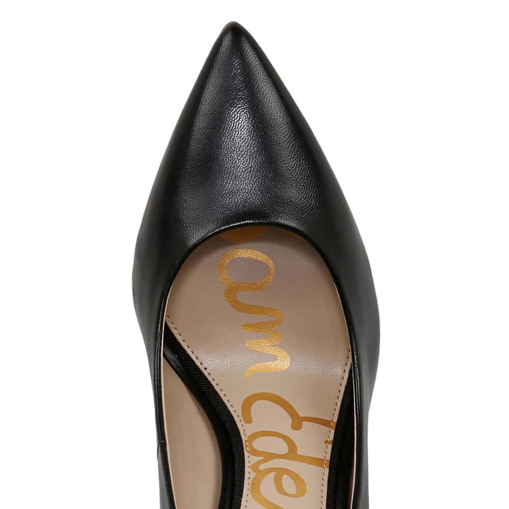Hazel Heel in Black Leather