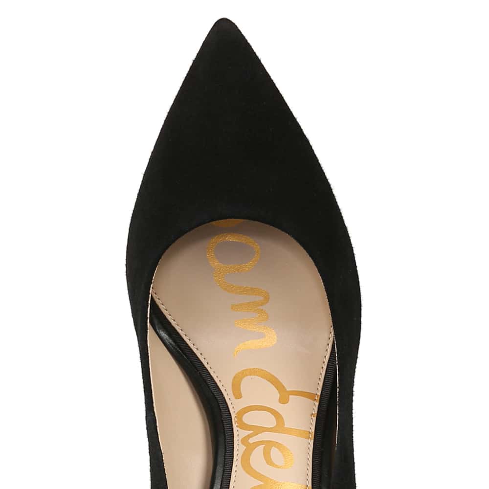 Hazel Heel in Black Suede