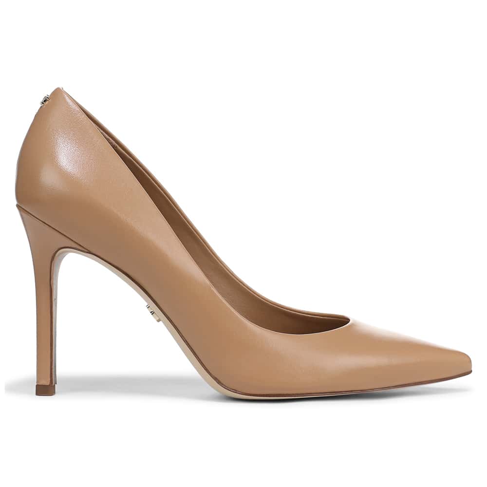 Hazel Heel in French Sand Glove Leather