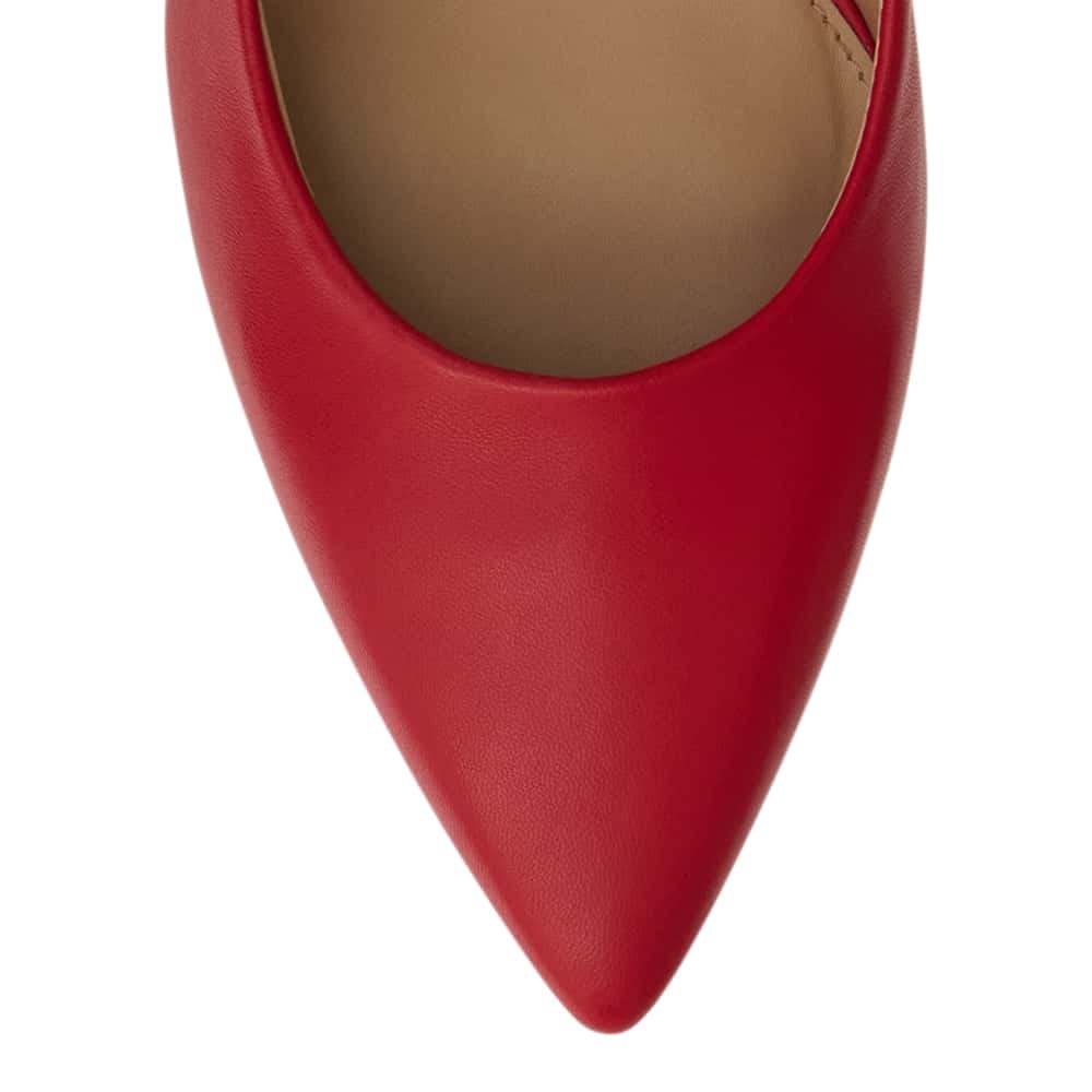 Hazel Heel in Parisian Red Glove Leather