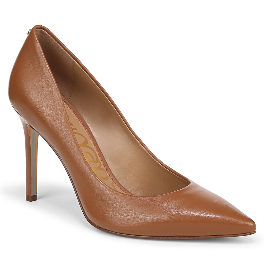 Hazel Heel in Saddle Glove Leather