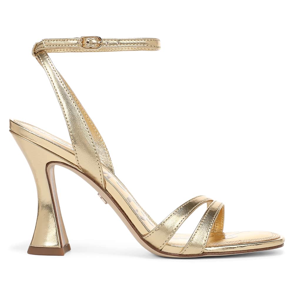 Junie Heel in Amber Gold Se Glove Leather