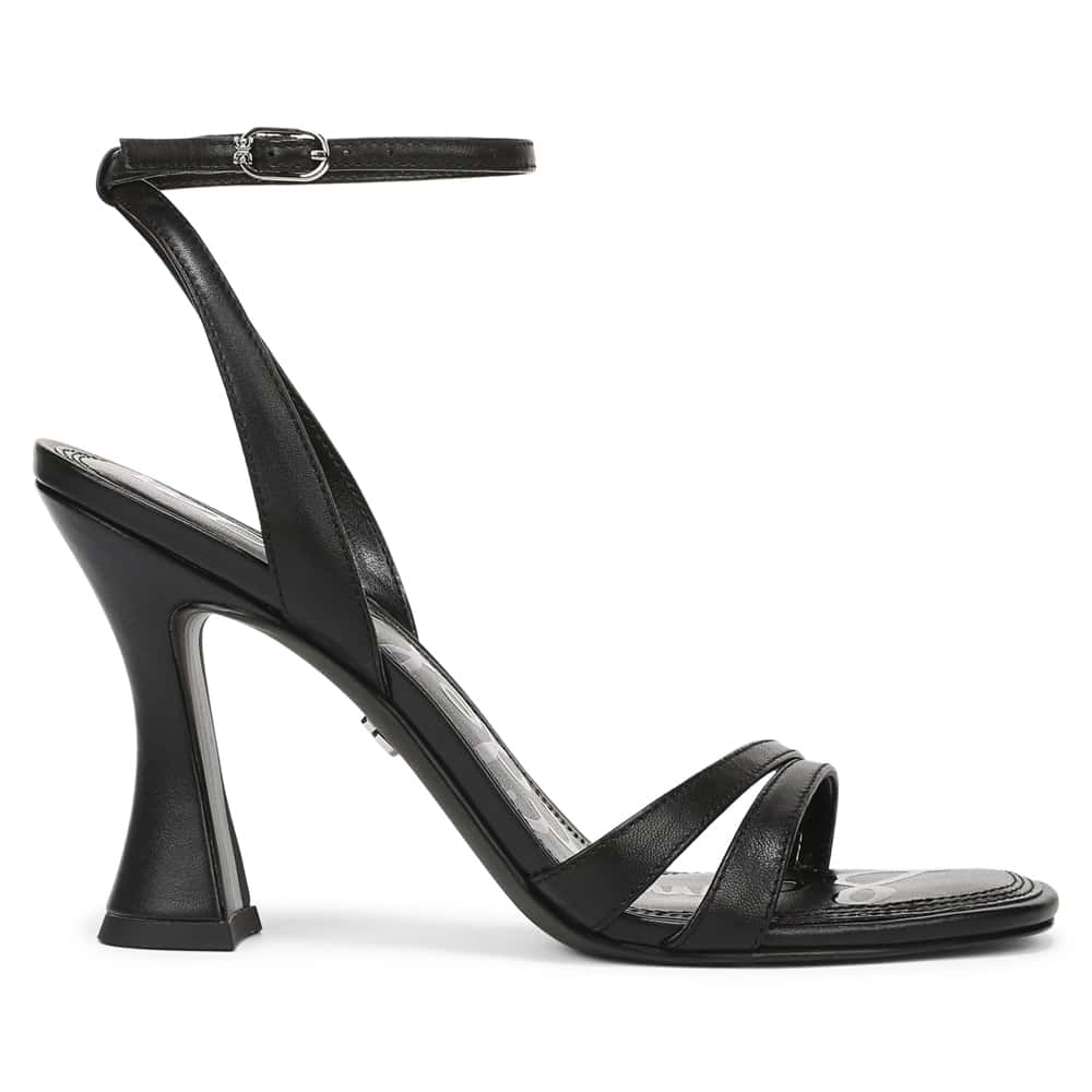 Junie Heel in Black Leather