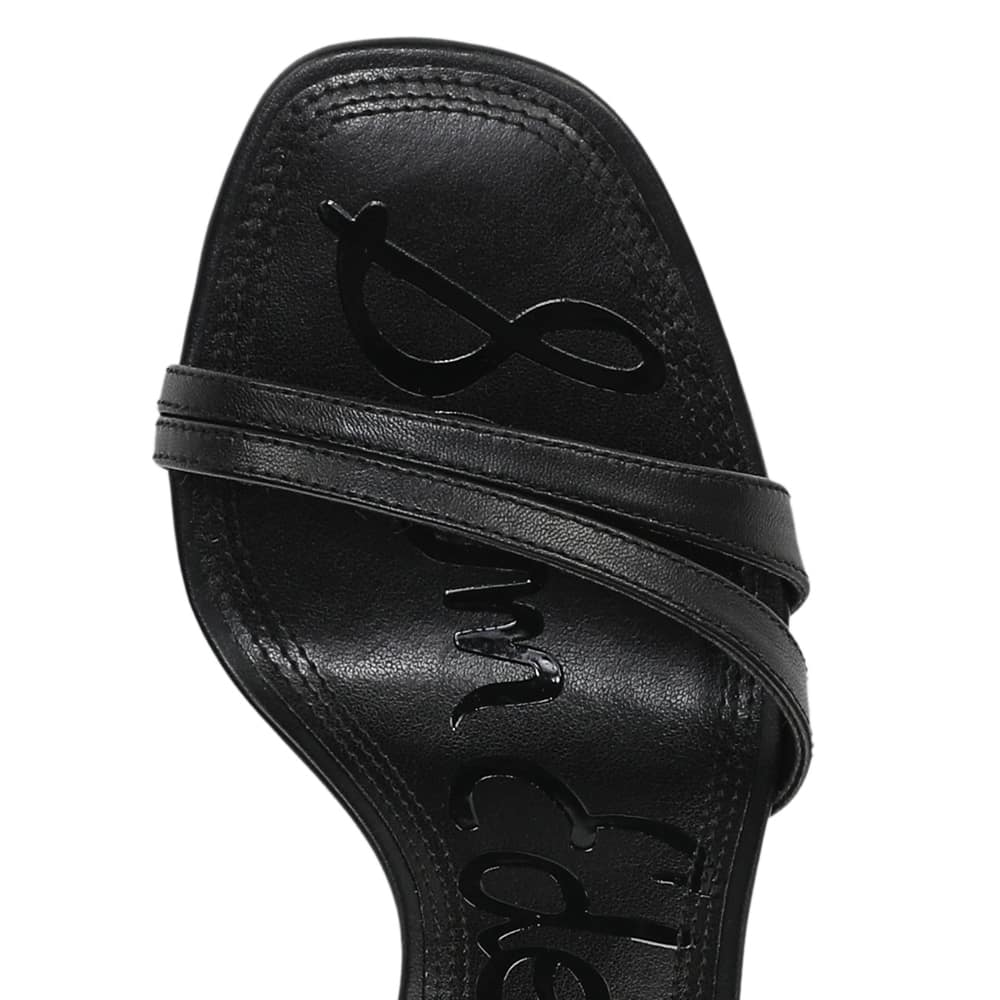 Junie Heel in Black Leather