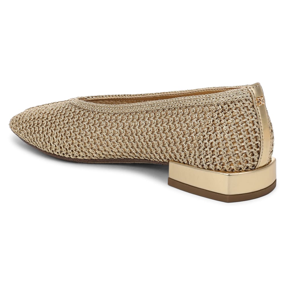 Kasey Ballet Flat in Amber Gold Knit