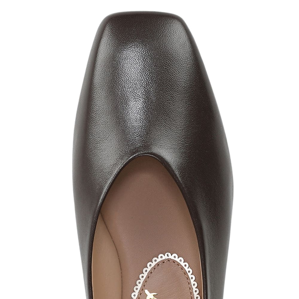 Kasey Ballet Flat in Cafe Noir Leather