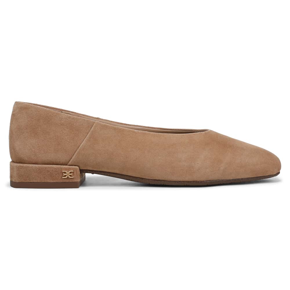 Kasey Ballet Flat in Cyprus Tan Suede Suede