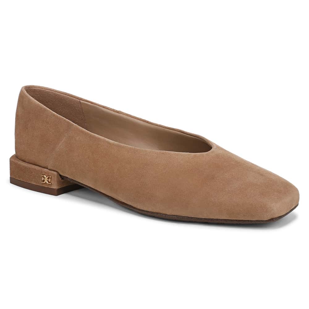 Kasey Ballet Flat in Cyprus Tan Suede Suede