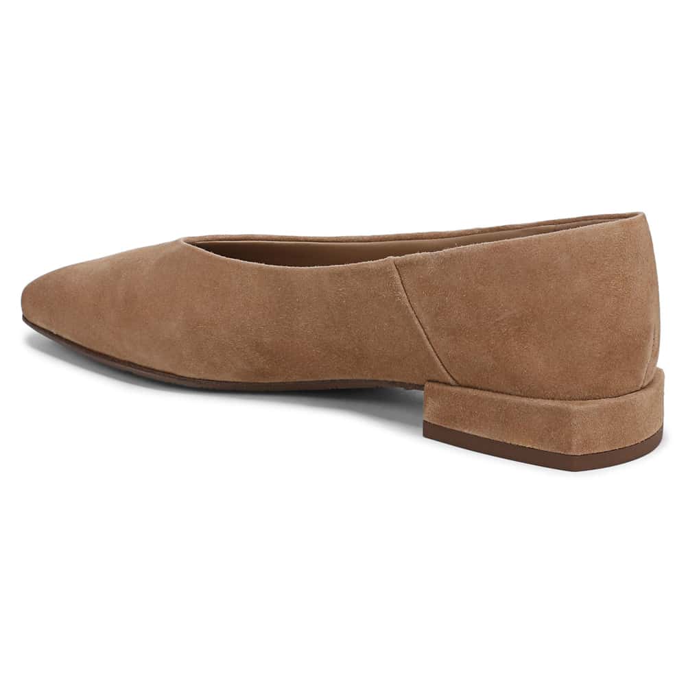 Kasey Ballet Flat in Cyprus Tan Suede Suede