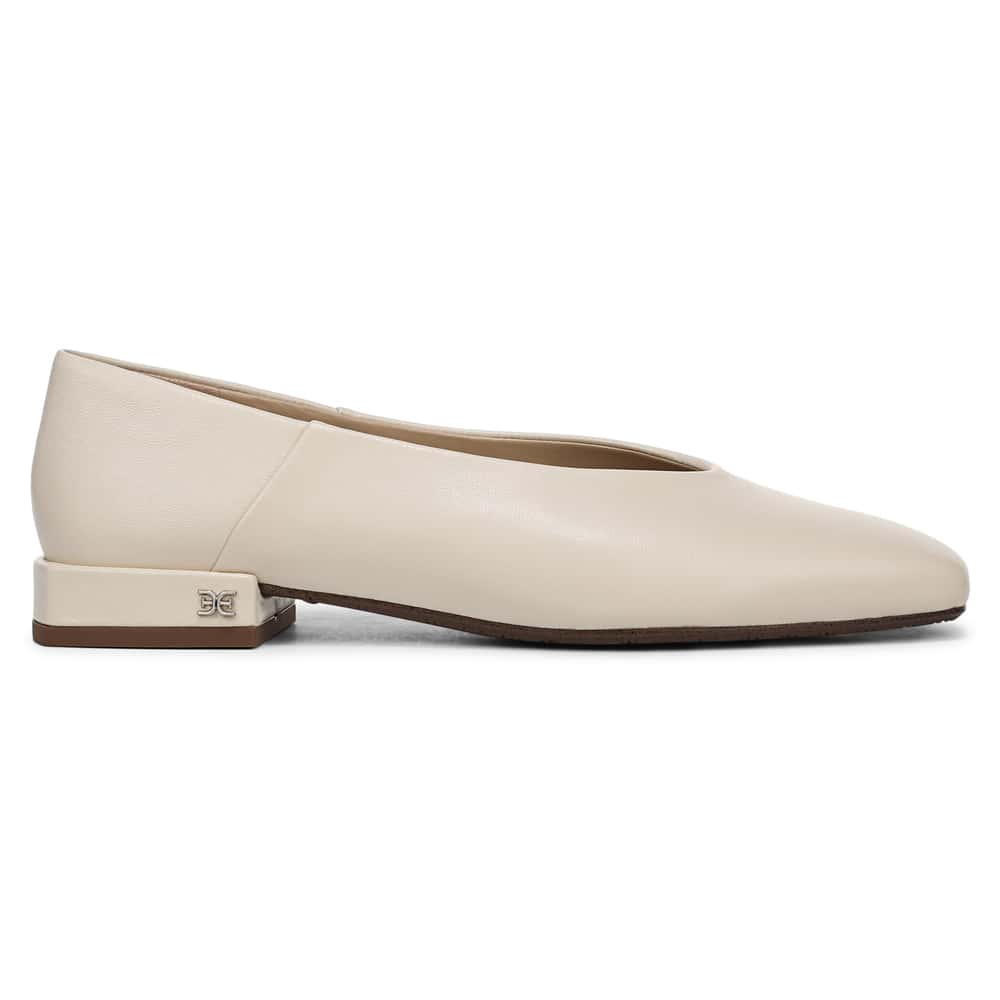Kasey Ballet Flat in Modern Ivory Glove Leather