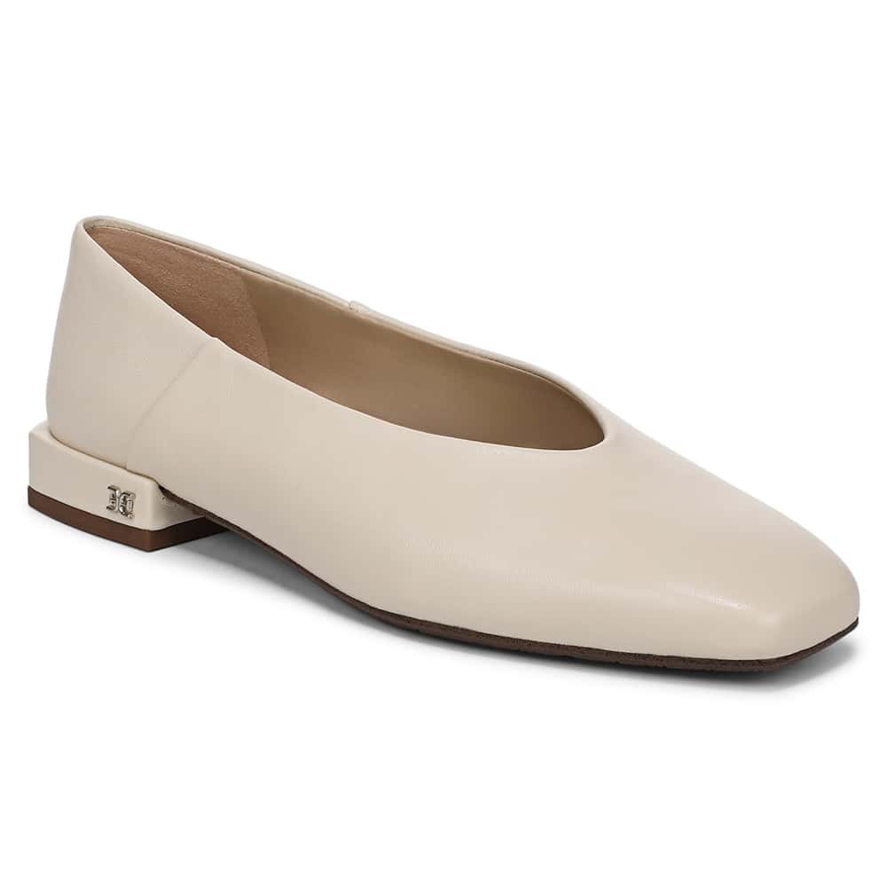 Kasey Ballet Flat in Modern Ivory Glove Leather