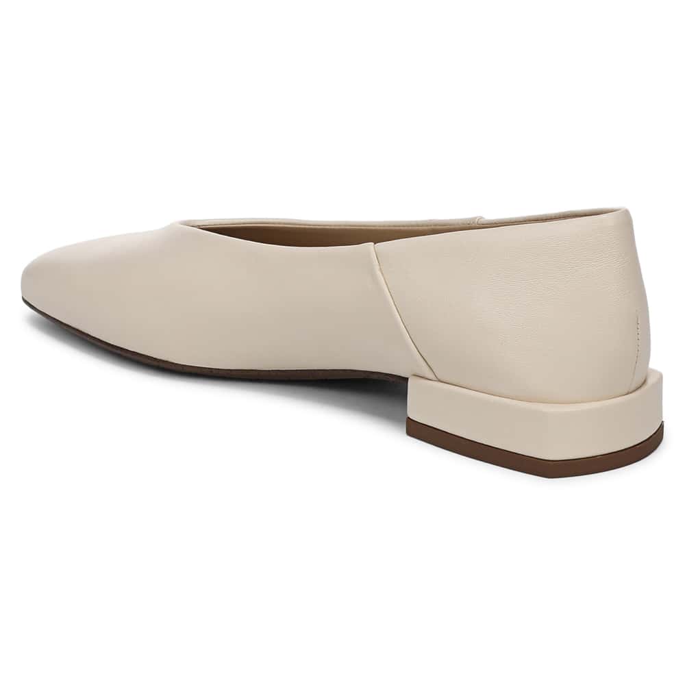 Kasey Ballet Flat in Modern Ivory Glove Leather