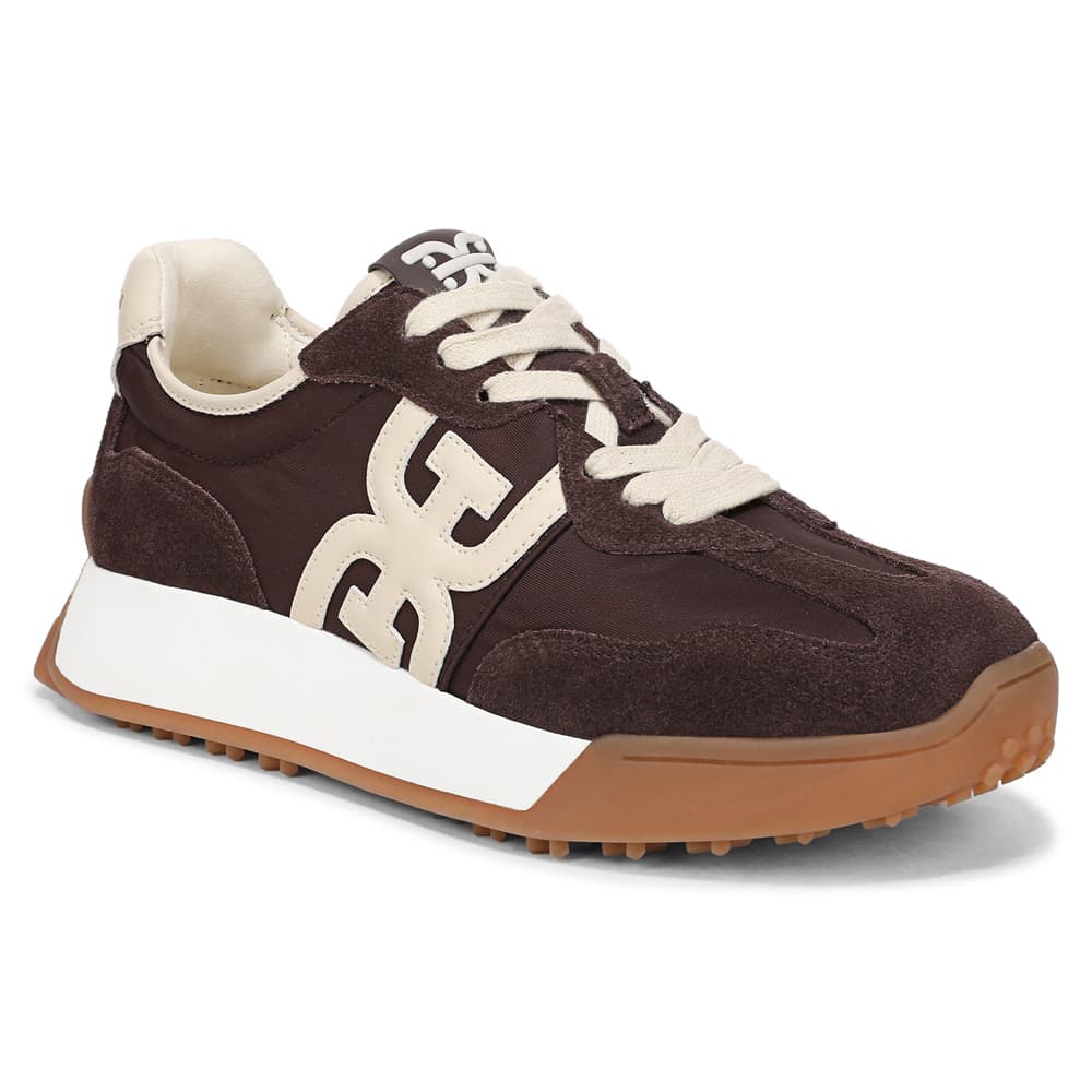 Langley Sneaker in Brown/white Suede Leather