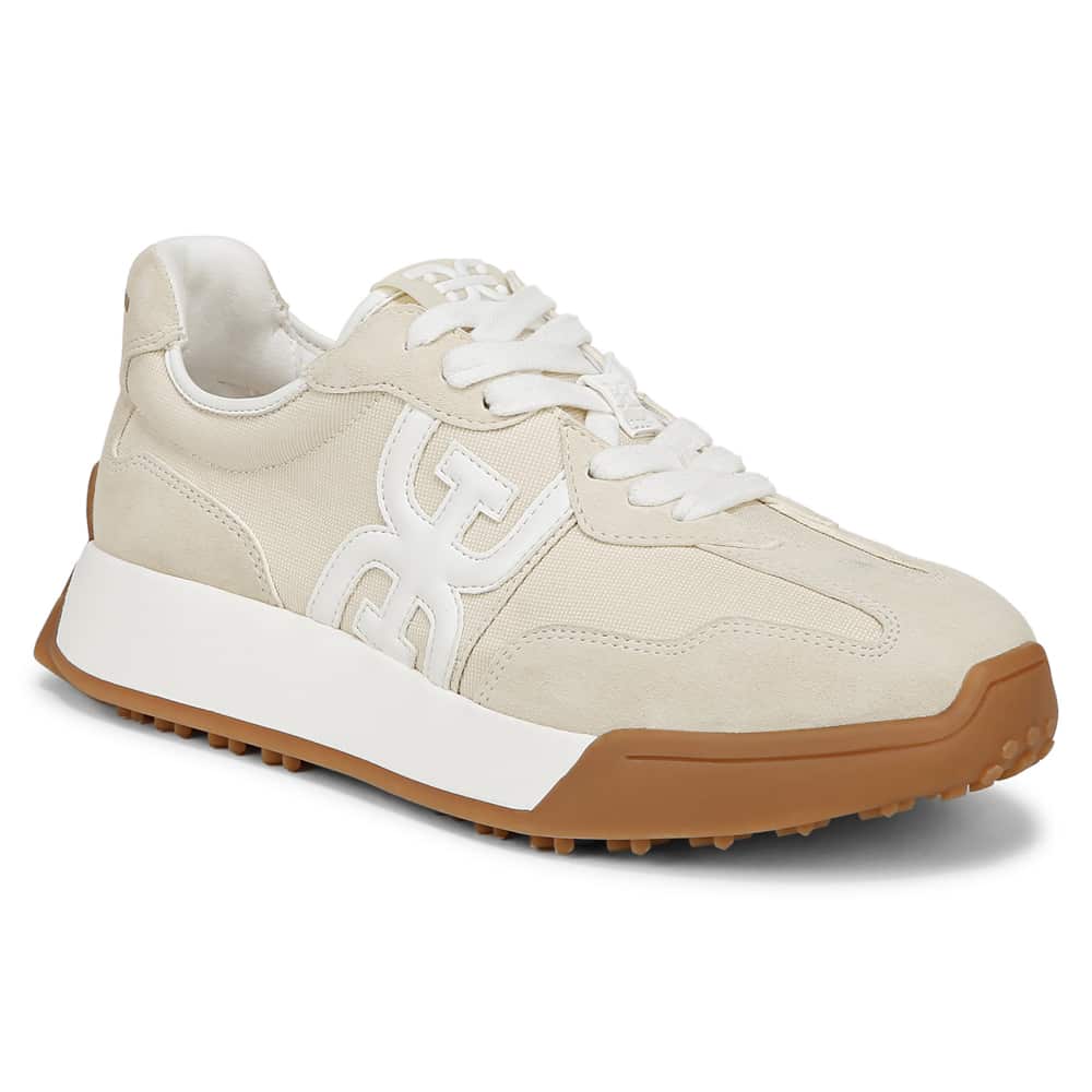 Langley Sneaker in Off White  Suede