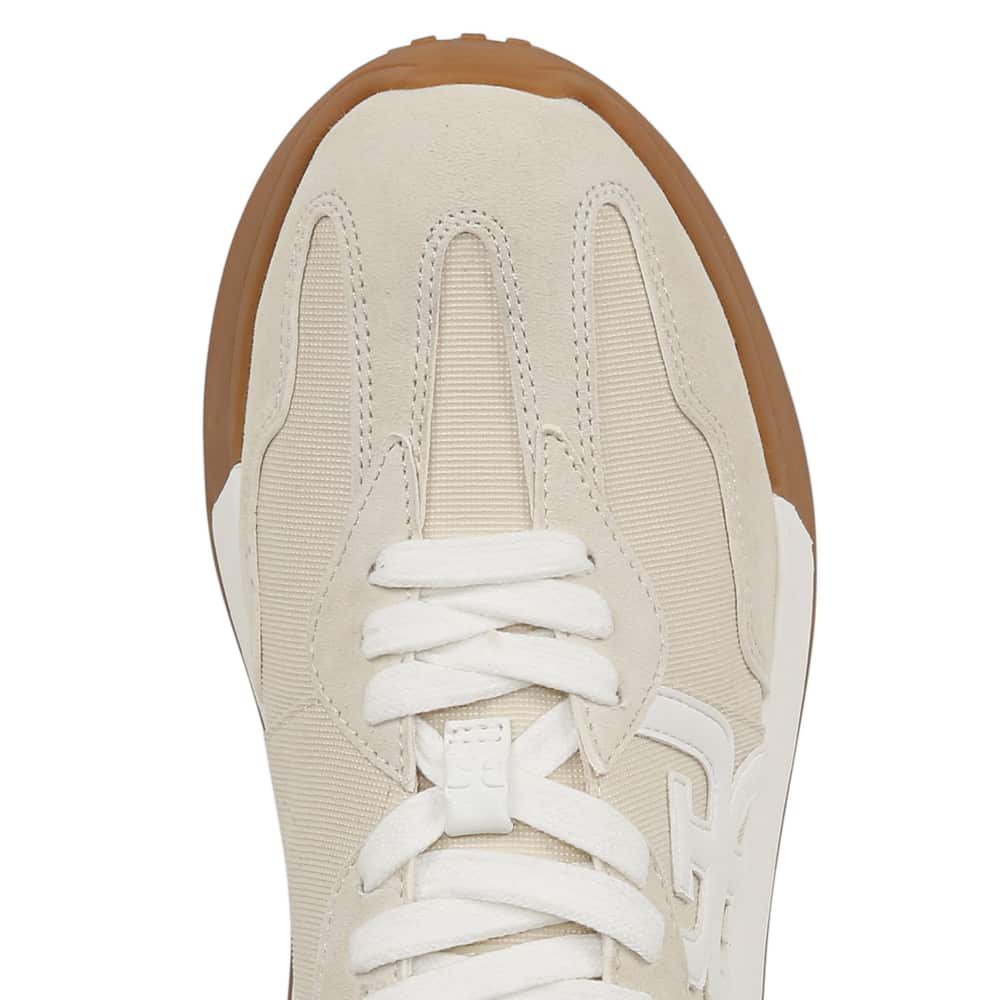 Langley Sneaker in Off White  Suede