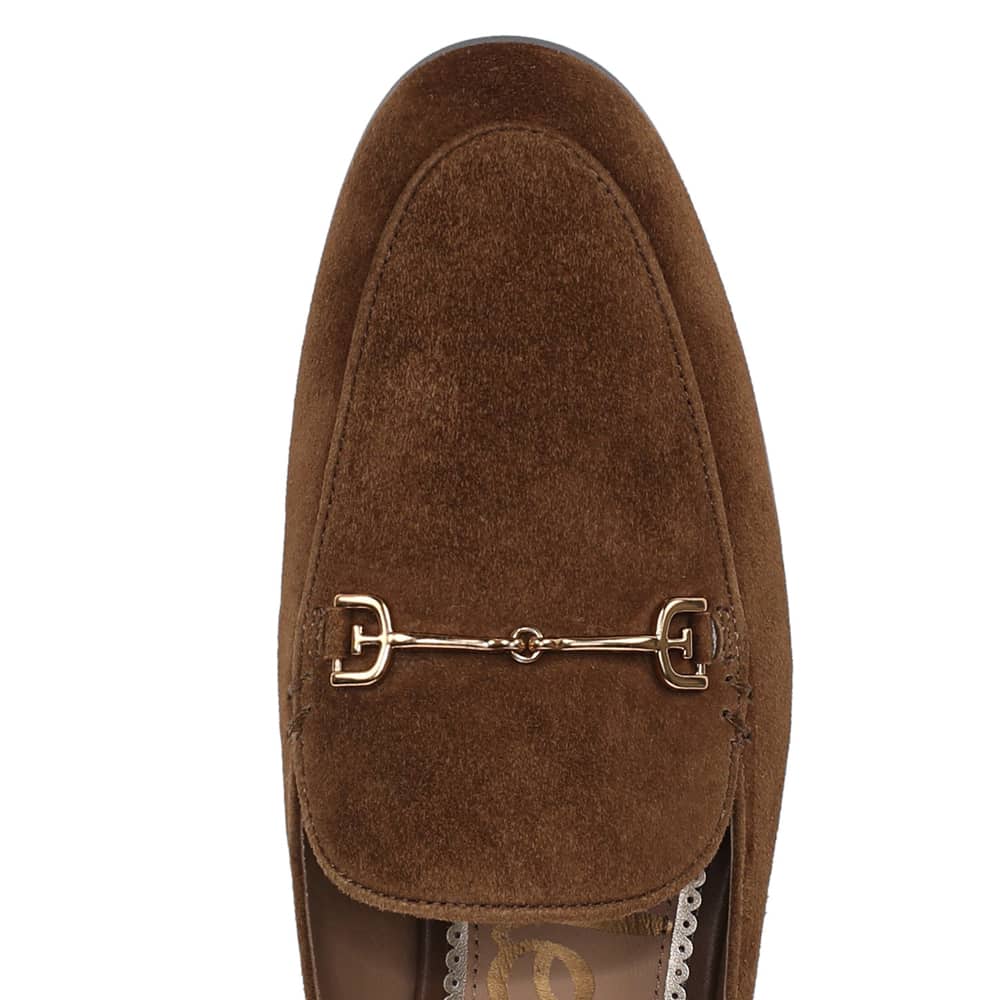 Linnie Flat in Warm Nutmeg Suede Suede