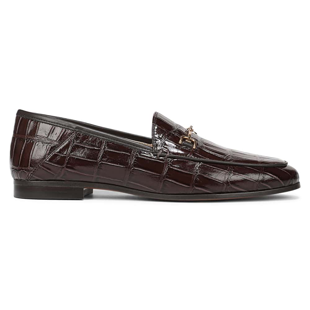 Loraine Loafer in Amaro Brown Croc Croc