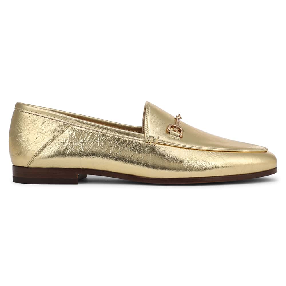 Loraine Loafer in Amber Gold  Leather