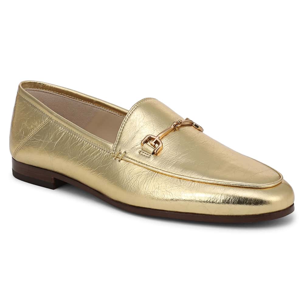 Loraine Loafer in Amber Gold  Leather