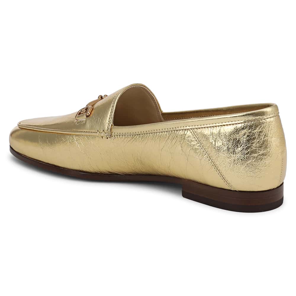 Loraine Loafer in Amber Gold  Leather