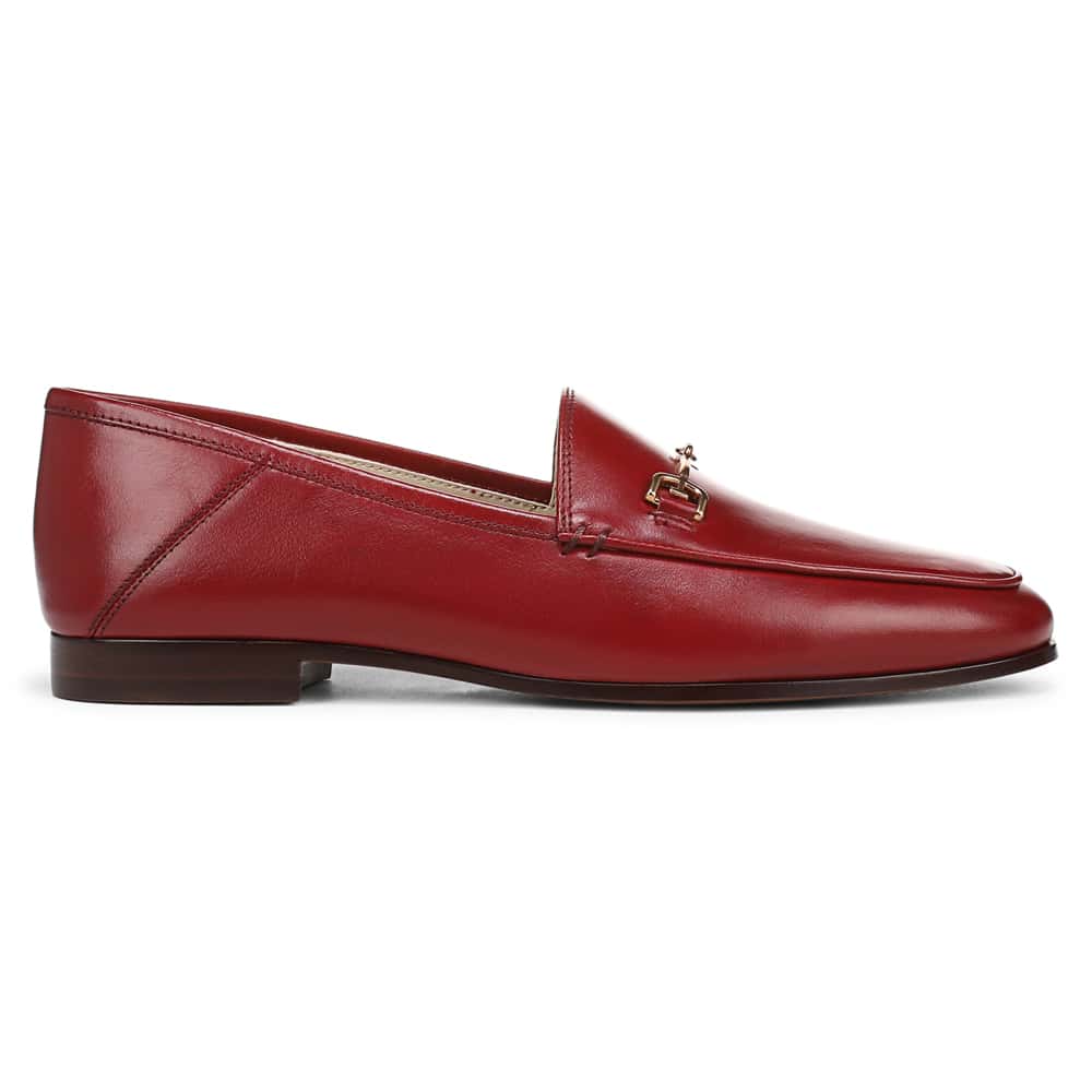 Loraine Loafer in Deep Scarlet Glove Leather