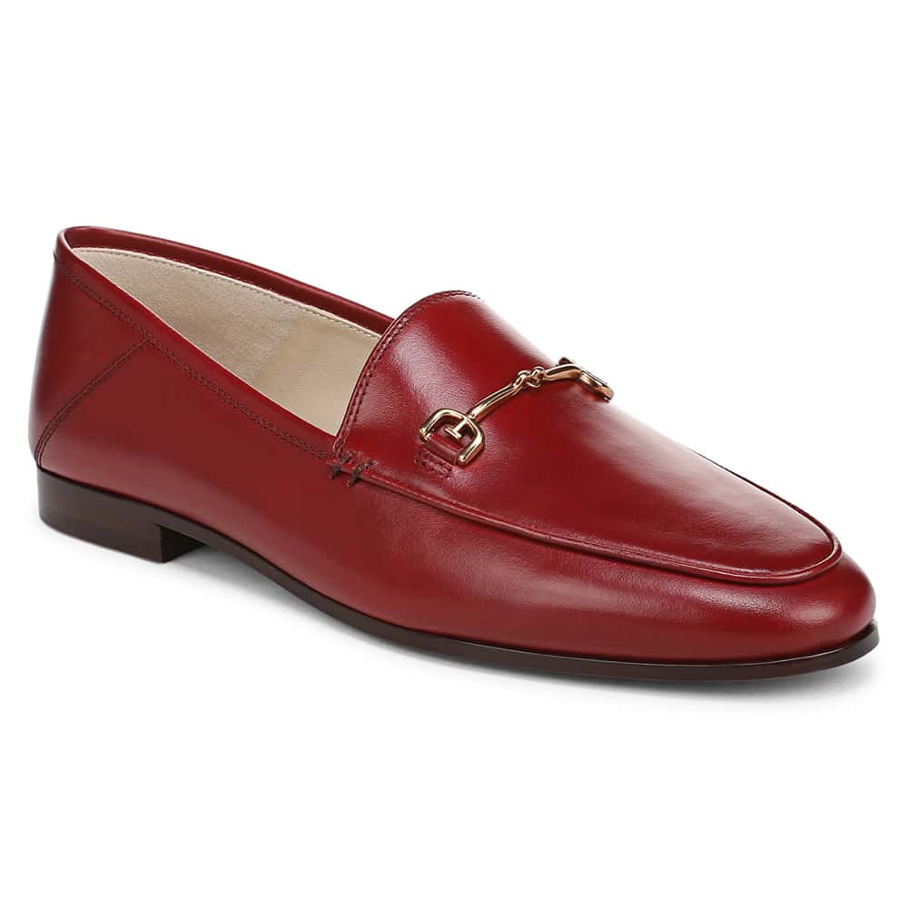 Loraine Loafer in Deep Scarlet Glove Leather