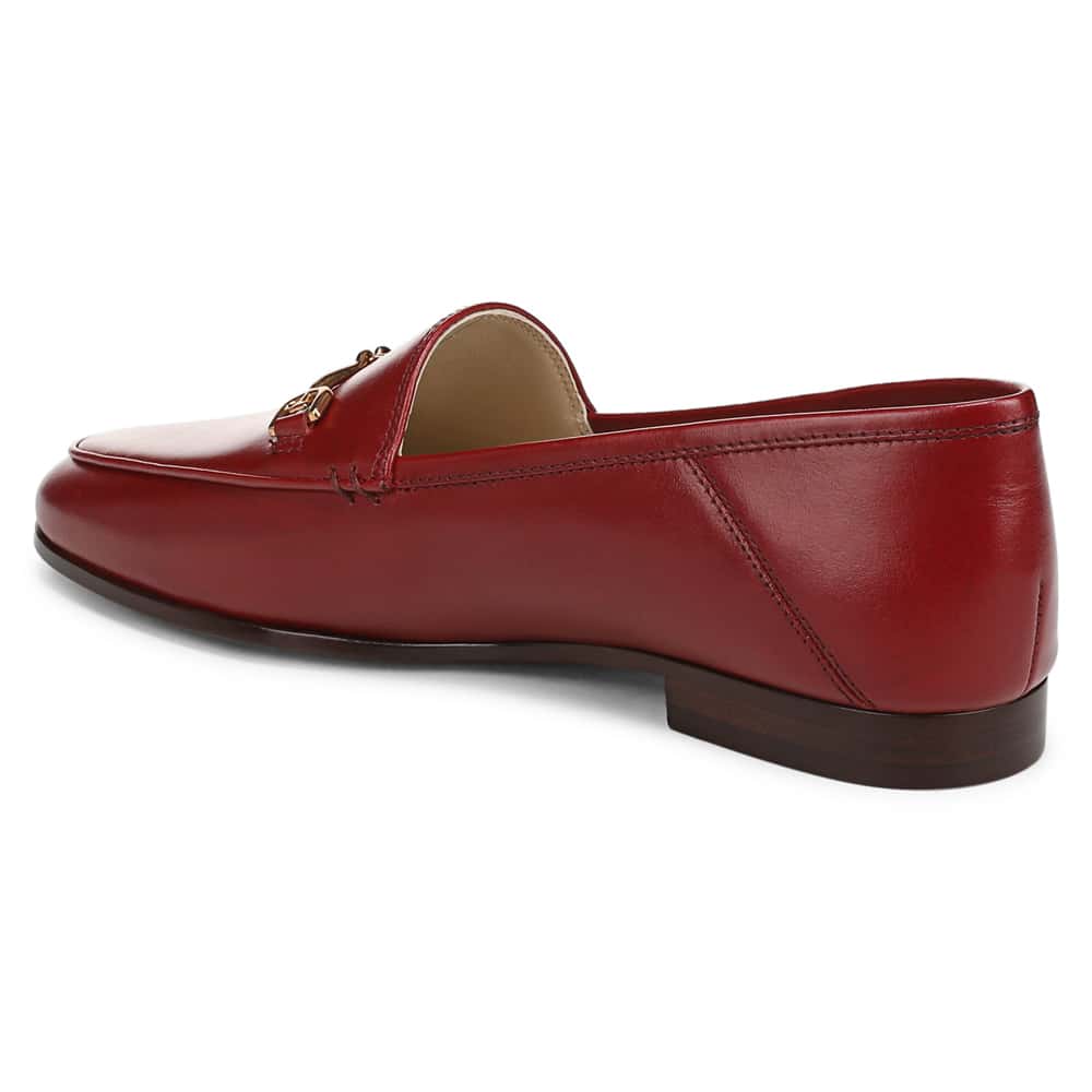 Loraine Loafer in Deep Scarlet Glove Leather