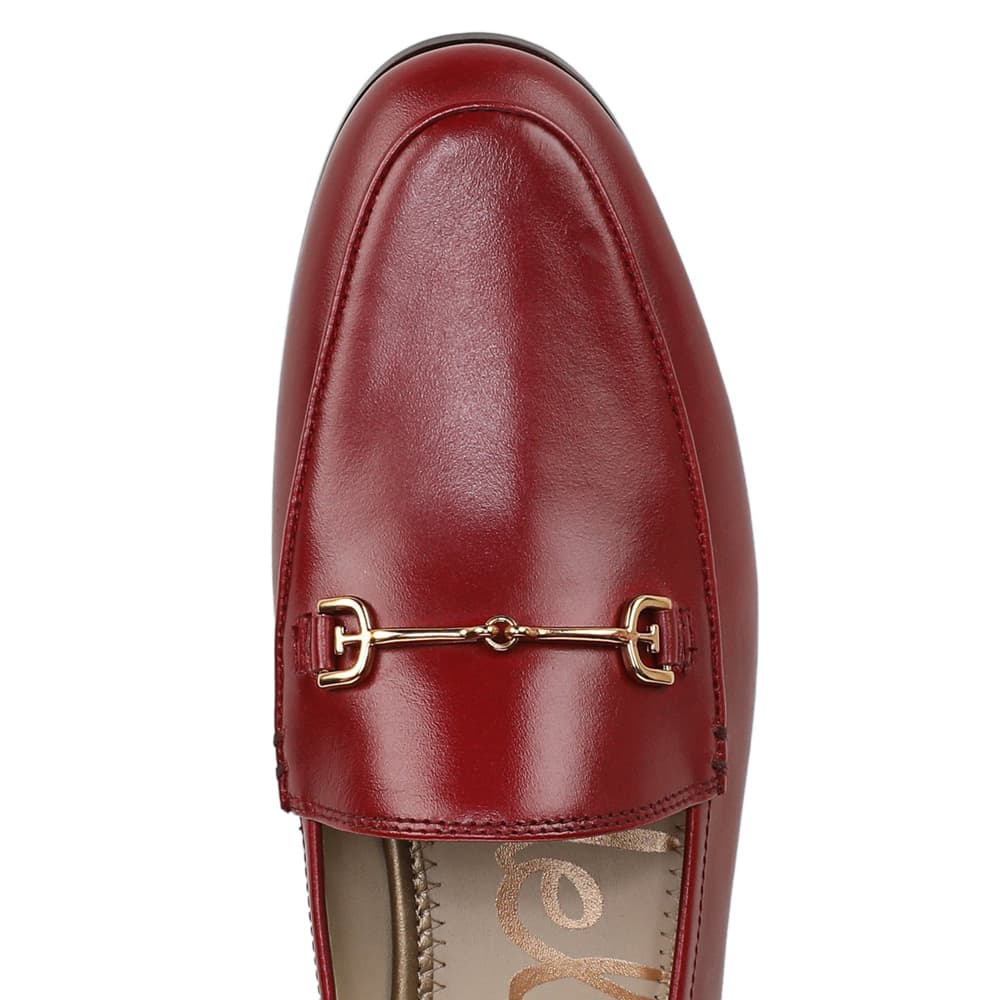 Loraine Loafer in Deep Scarlet Glove Leather
