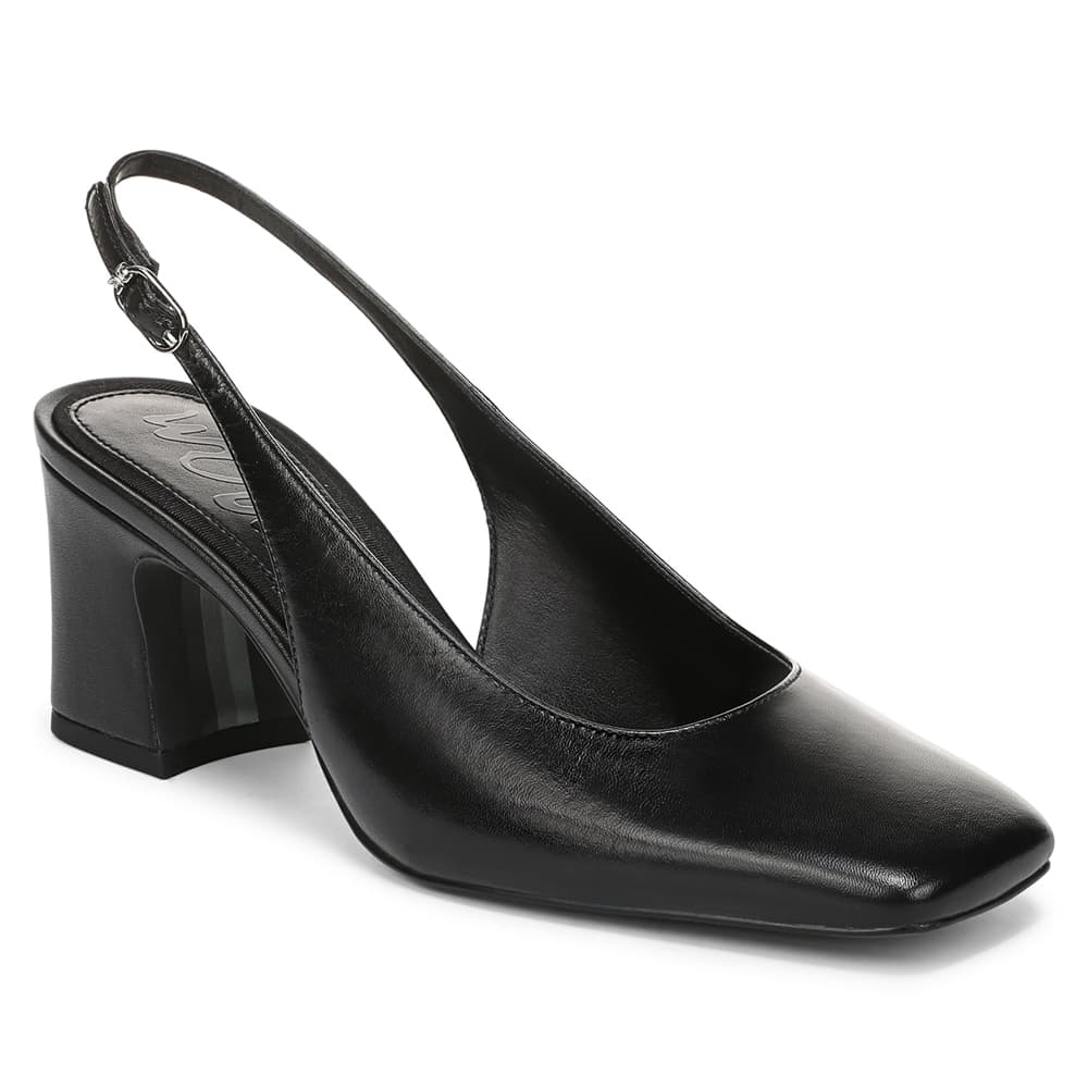 Lucille Pumps in Black Leather