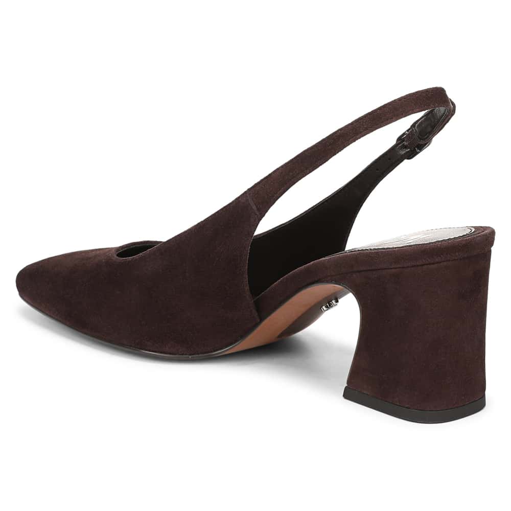 Lucille Pumps in Cafe Noir Suede