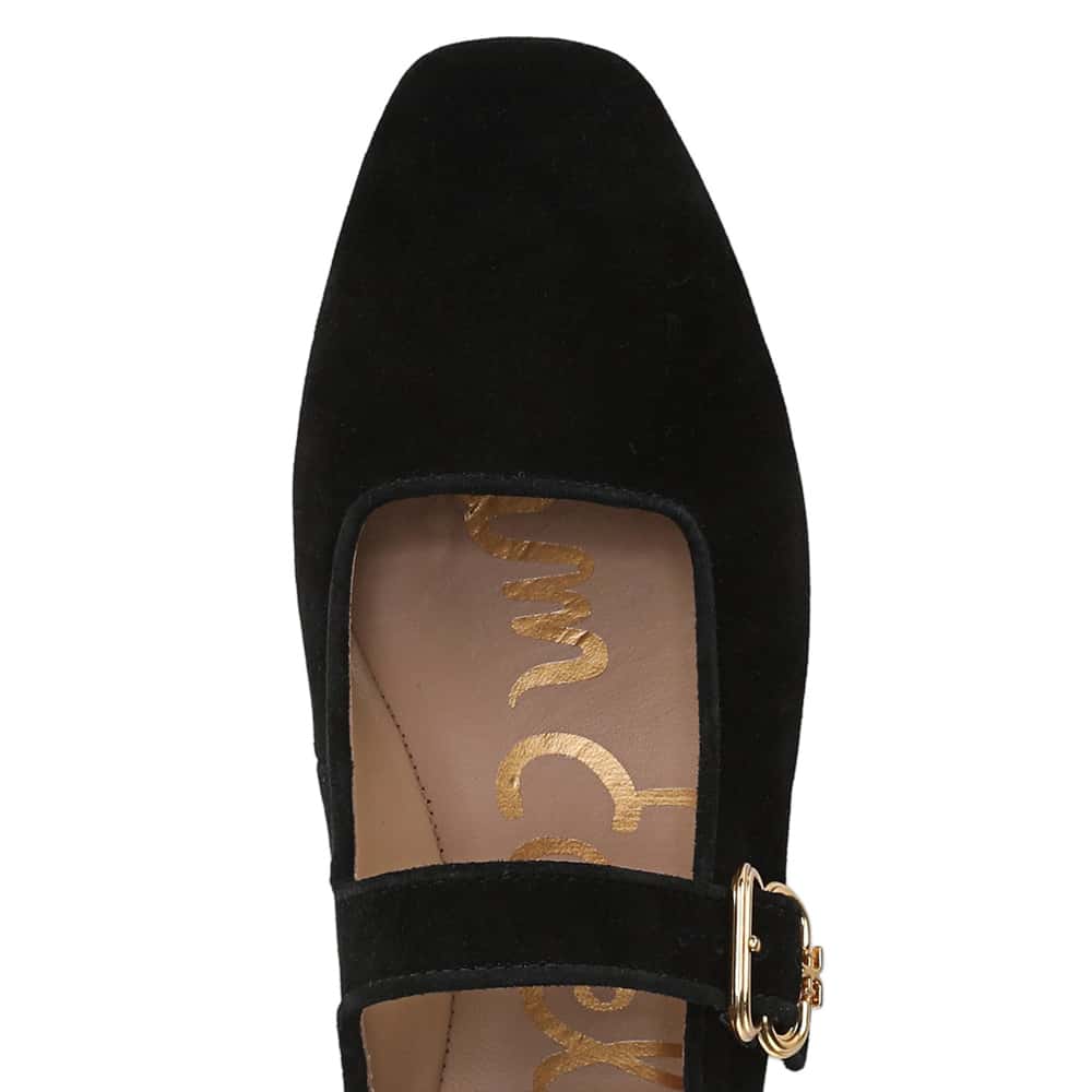 Michaela Ballet Flat in Black Suede