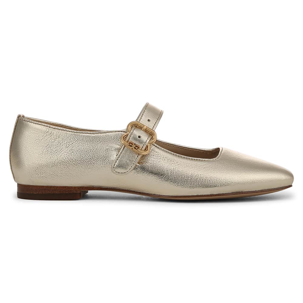Michaela Ballet Flat in Goldleaf Glove Leather
