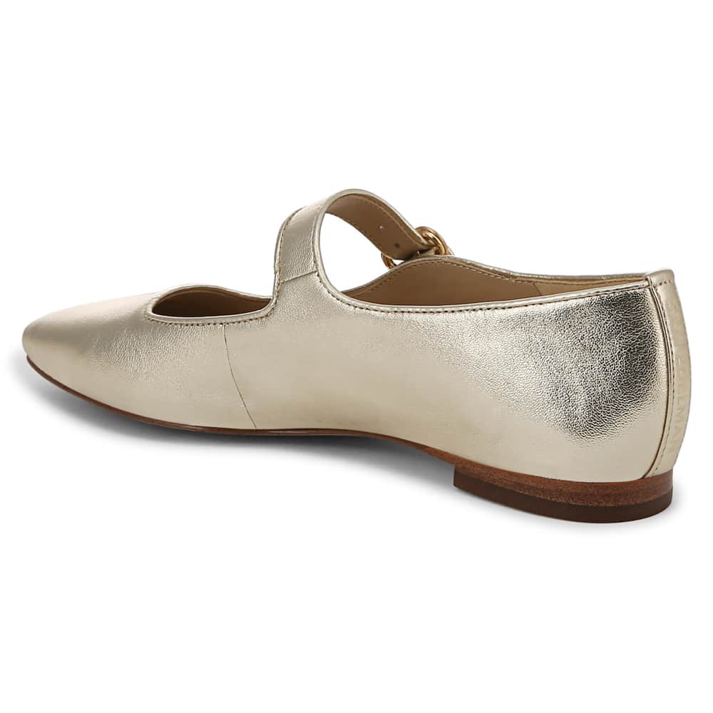 Michaela Ballet Flat in Goldleaf Glove Leather