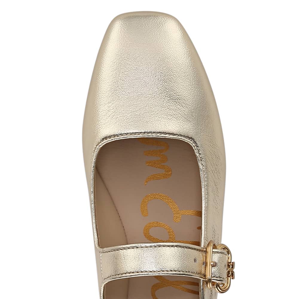 Michaela Ballet Flat in Goldleaf Glove Leather