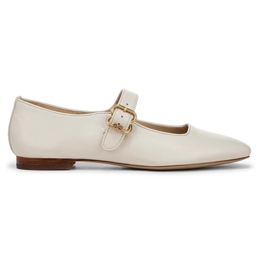 Michaela Ballet Flat in Modern Ivory Glove Leather