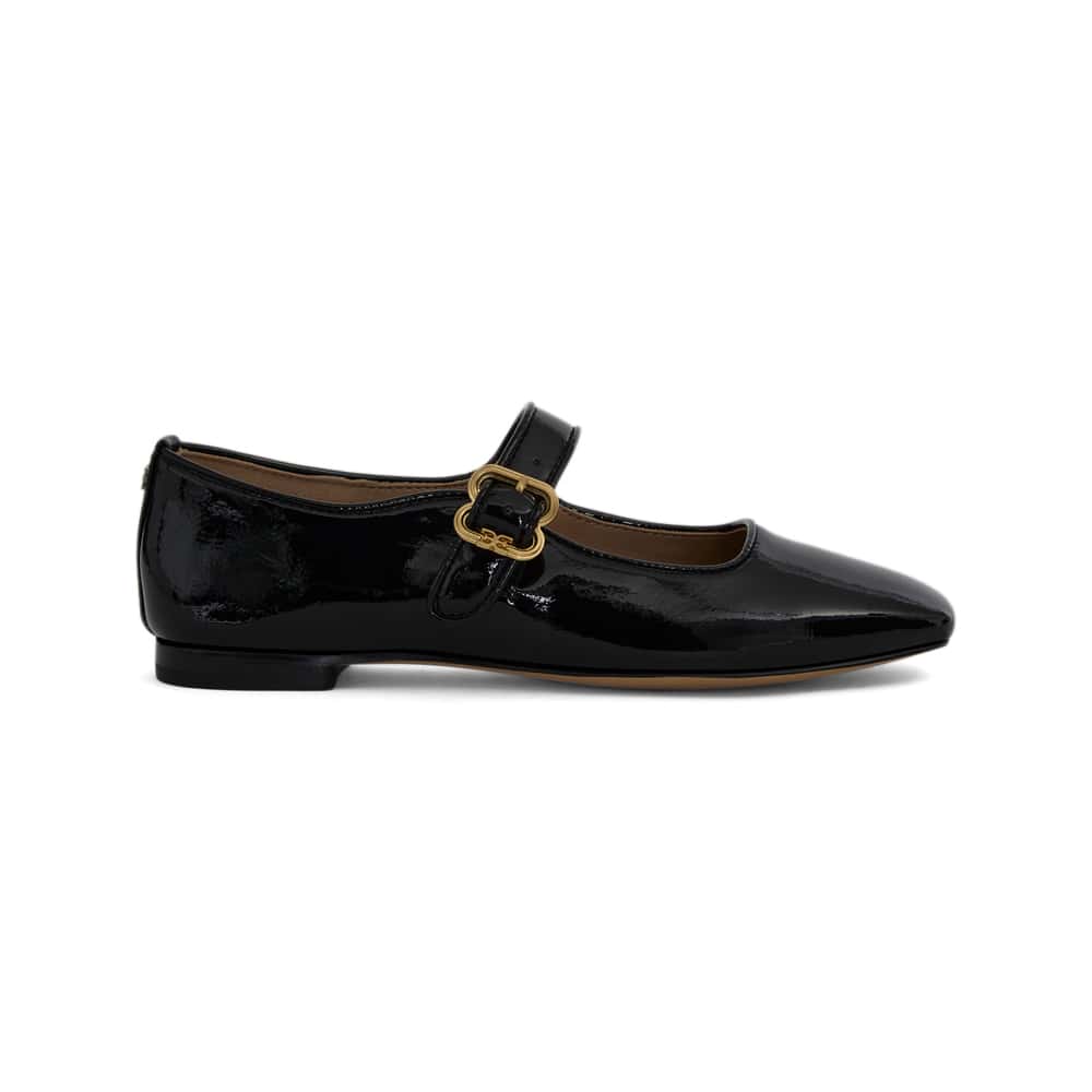 Michaela Ballet Flat in Black Patent