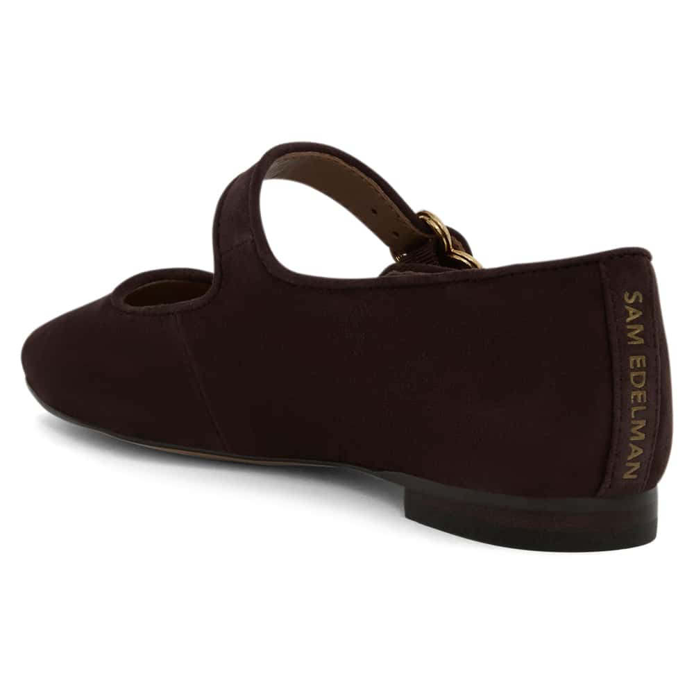 Michaela Ballet Flat in CafÉ Noir Suede Suede