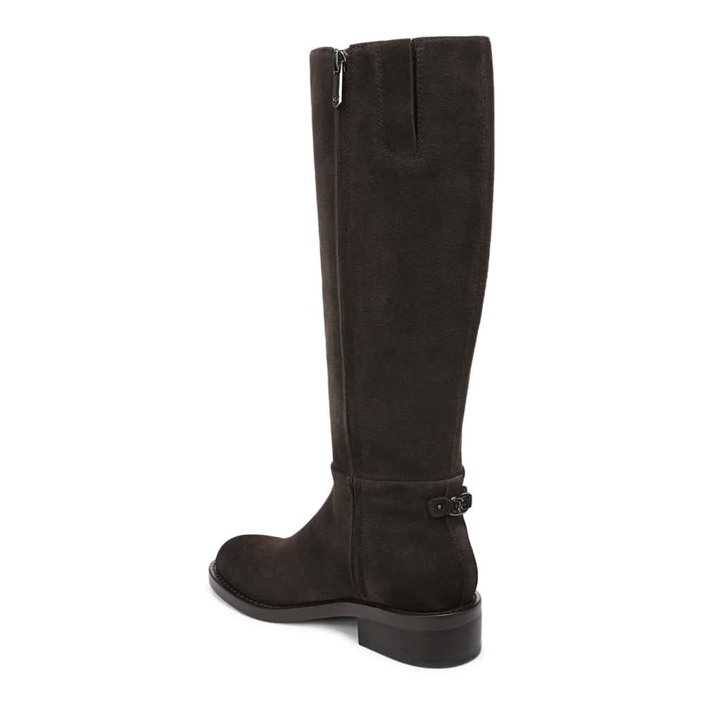 Milla Boot in Dark Brown Stone Suede Suede