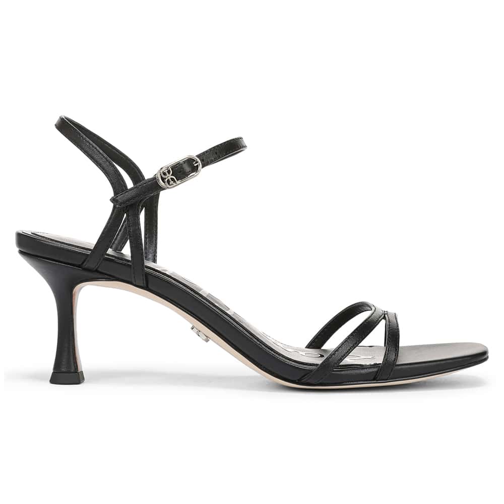 Presley Heel in Black Leather