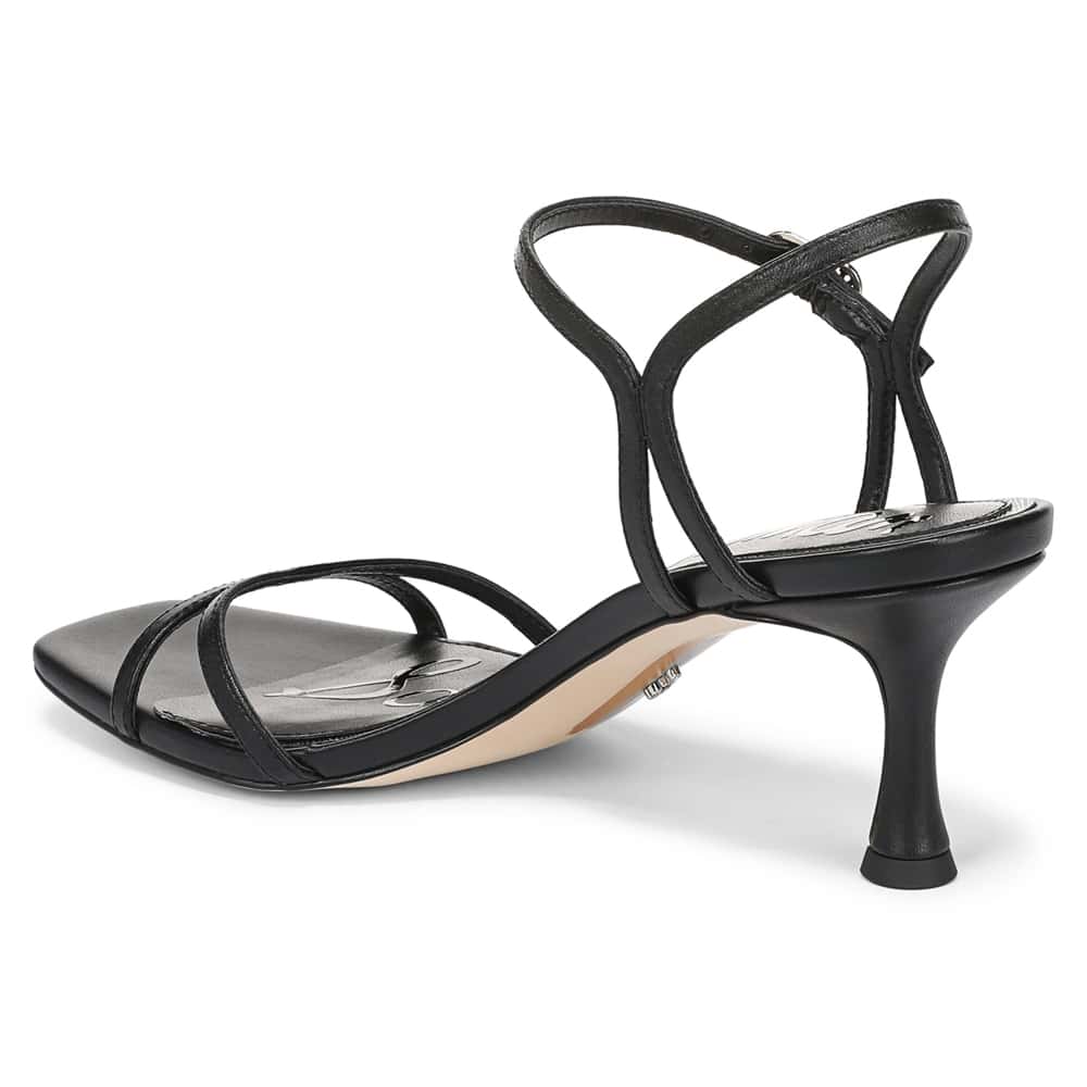 Presley Heel in Black Leather