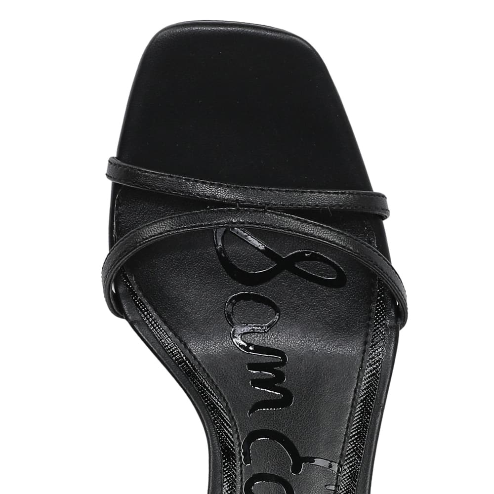 Presley Heel in Black Leather