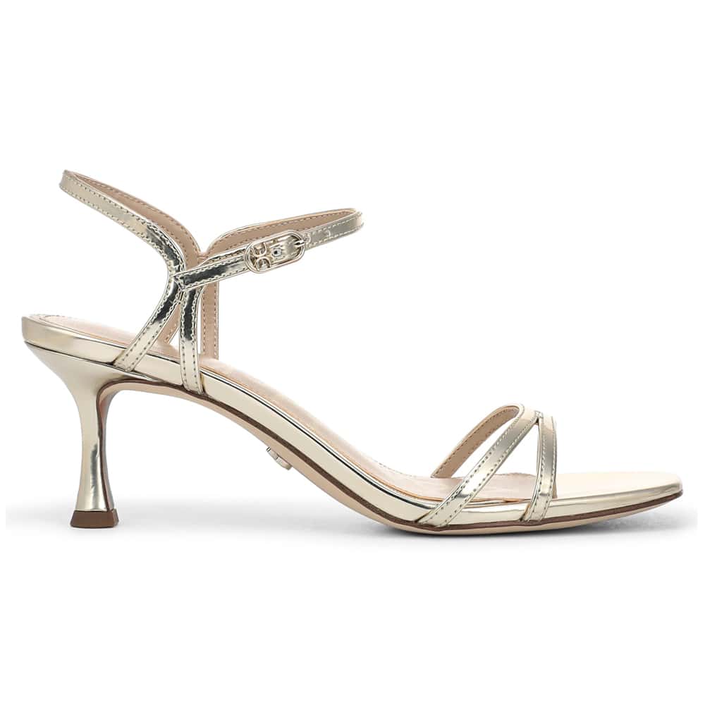 Presley Heel in Jute Metallic Leather