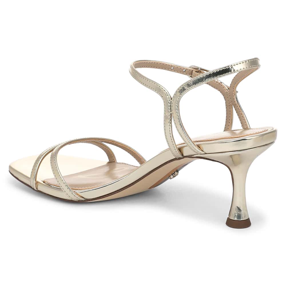 Presley Heel in Jute Metallic Leather