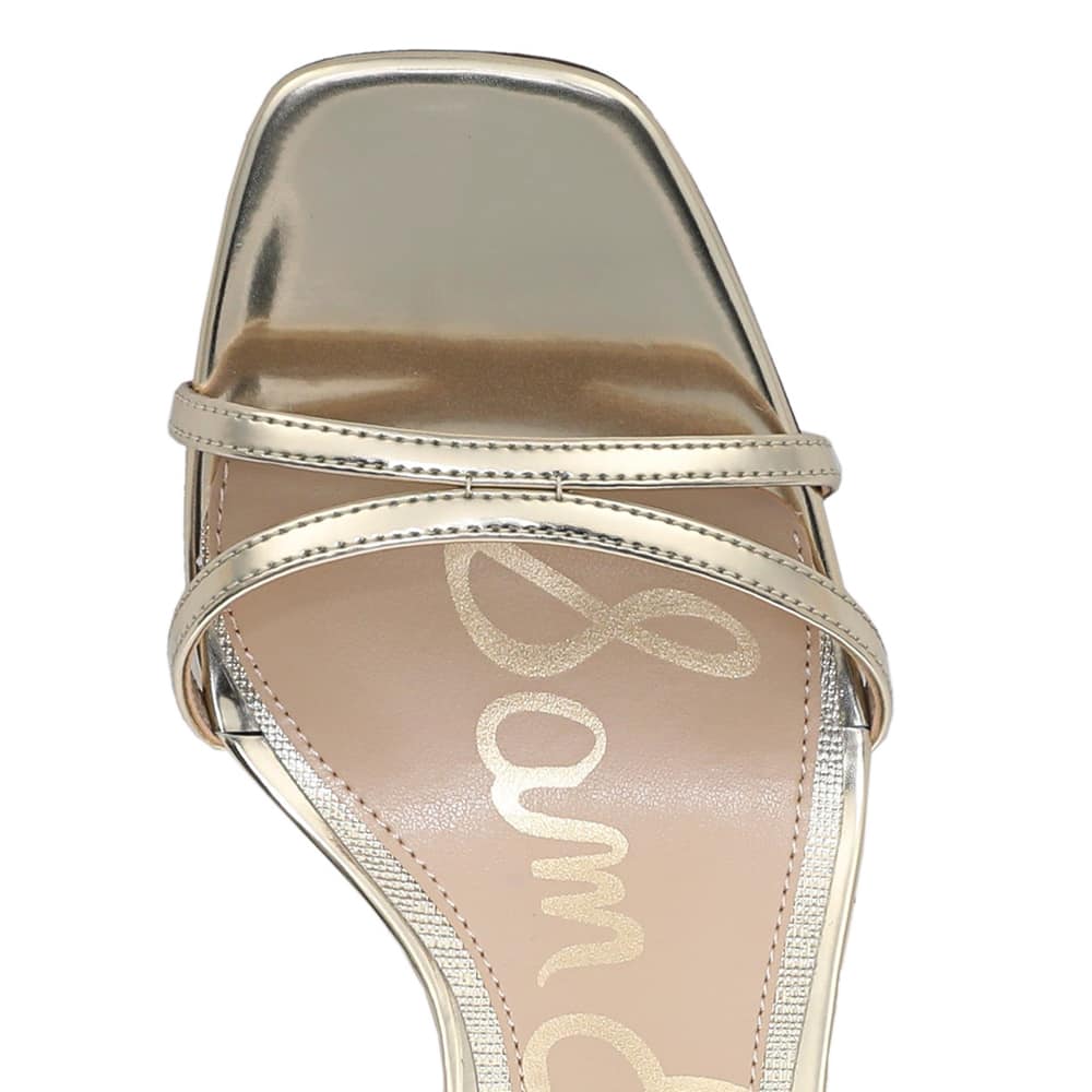 Presley Heel in Jute Metallic Leather